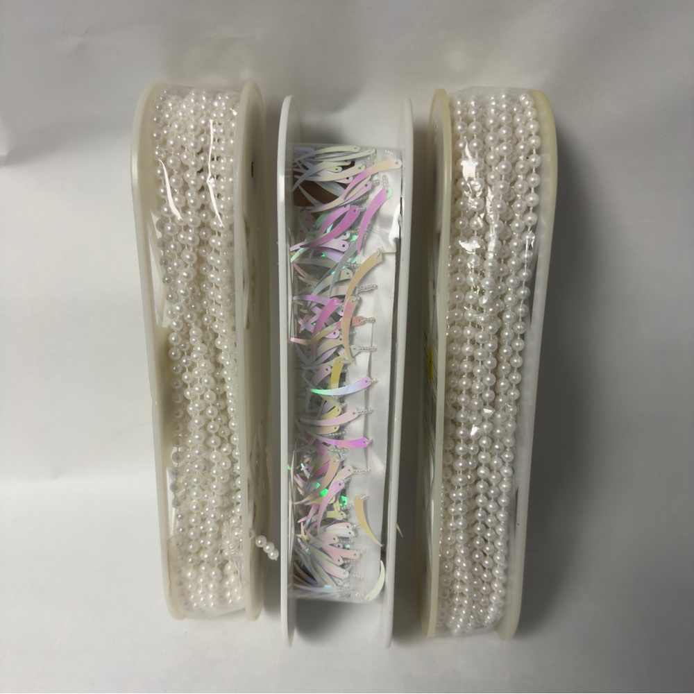 SIMPLICITY 2 Faux Pearl & 1 Teardrop Trims NWT